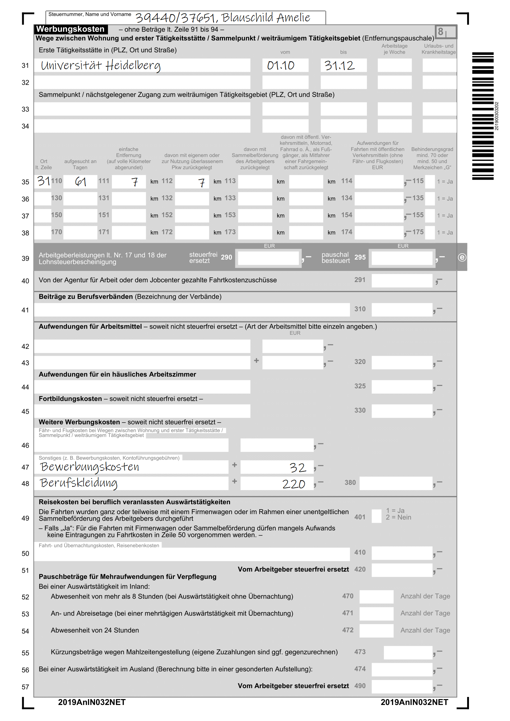 Student Werbungskosten