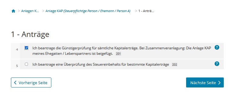 Günstigerprüfung