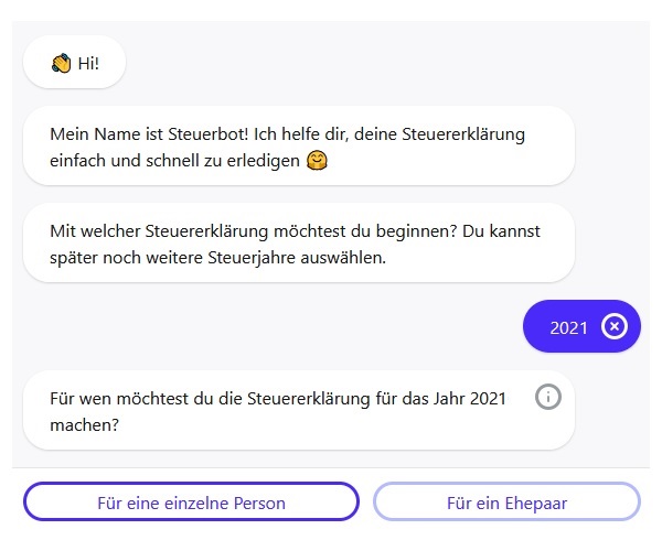 Steuerbot Webprogramm