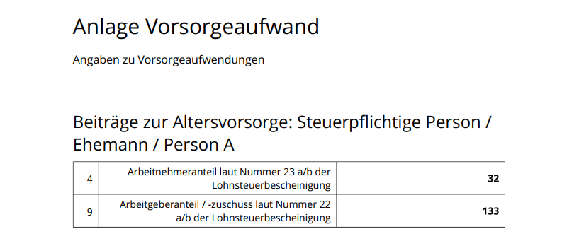 Vorsorgeaufwand bei Studierenden