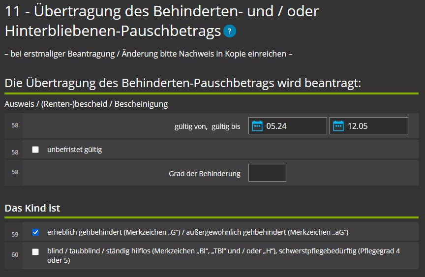 Behindertenpauschbetrag