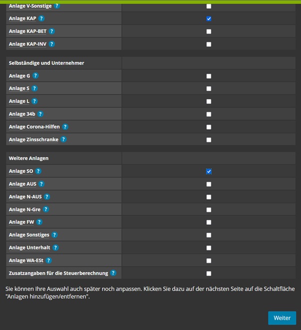 Formulare Krypto Gewinne